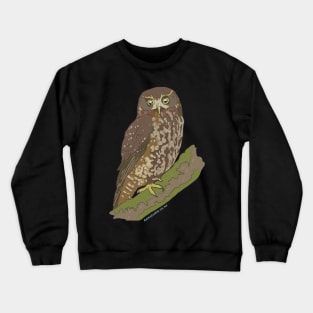 Hand Drawn New Zealand Morepork Bird Crewneck Sweatshirt